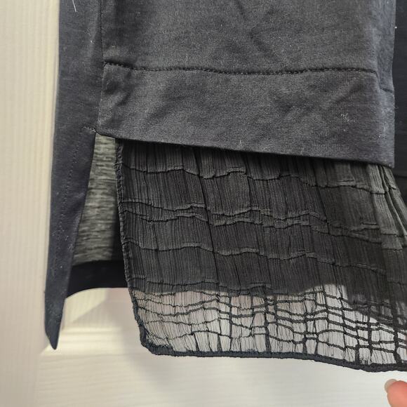 Fabiana Filippi Cotton Silk Blend Tank Top L Black Quiet Luxury Office Shell - Picture 9 of 9